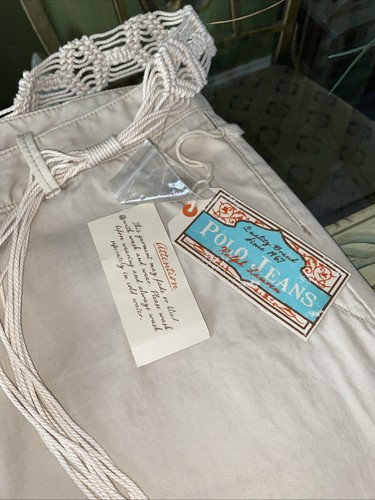 NWT Polo Ralph Lauren VTG Ladies Sz 10 Tan Mid Rise Zip With Or.Boho Belt Pants - Picture 2 of 24