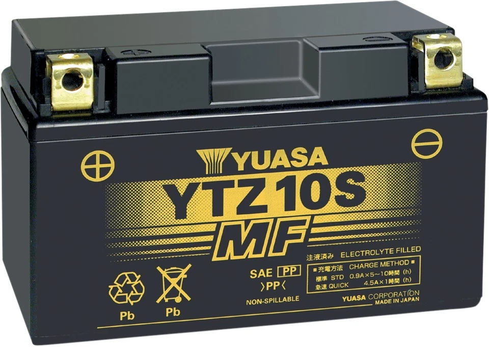 Yuasa YTZ10S AGM Maintenance Free Battery 12V 8.6Ah 190CCA Foto 2 de 2