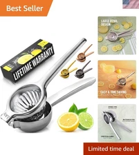 Ergonomic Large Citrus Squeezer - Durable Stainless Steel for Easy Juicing