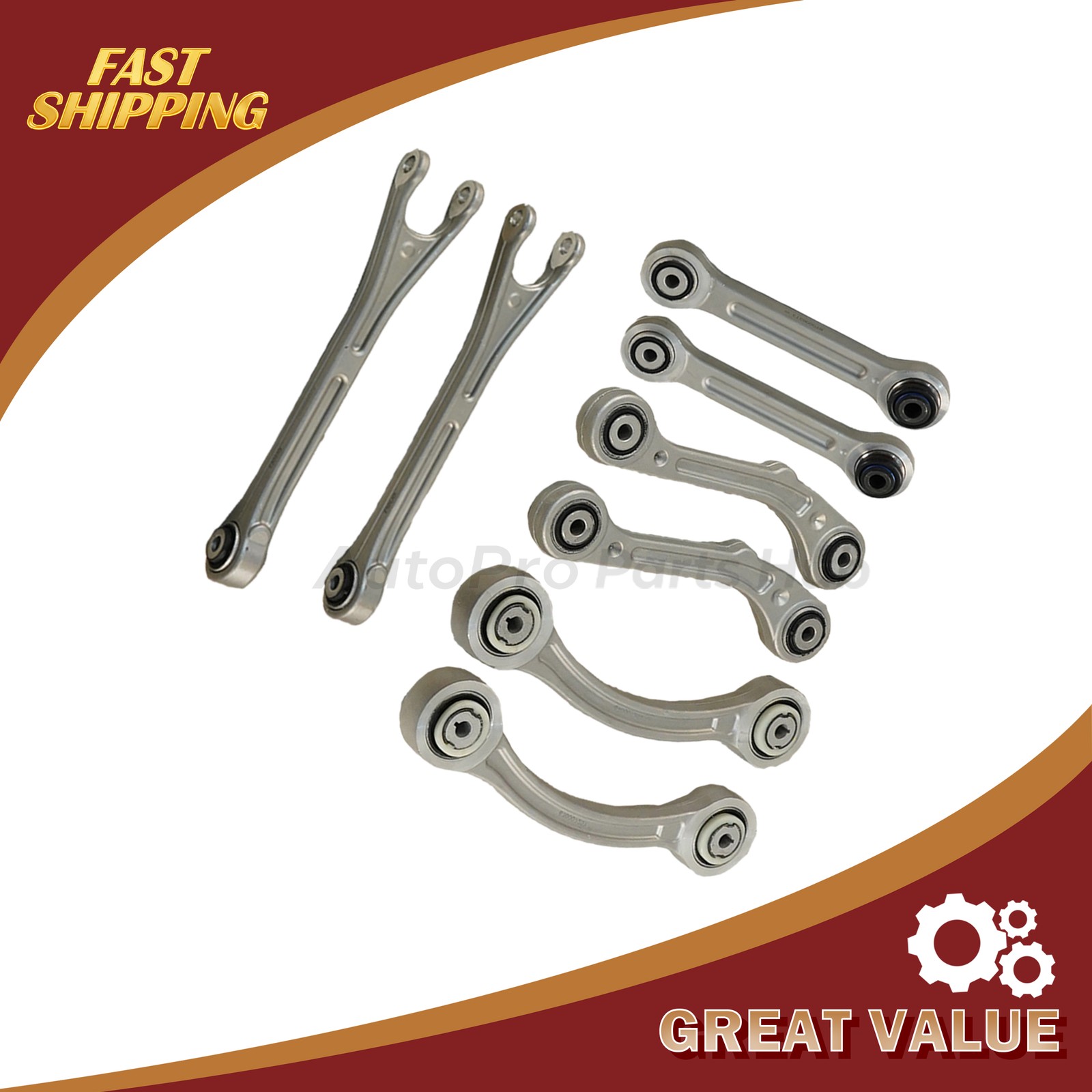 NEW 8PCS Fit Maserati Ghibli Quattroporte 14-16 Rear Suspension Control Arm Set