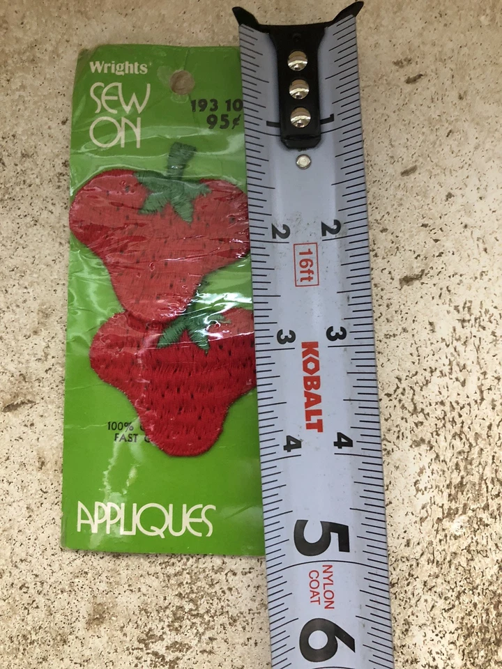 Vtg Embroidered Patch Mix Lot Stars Heart Flowers Strawberry Apples 7 Packages - Image 2 of 4