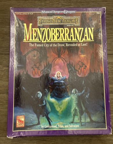 MENZOBERRANZAN 1992 TSR Forgotten Realms AD&D 2e Box Set 1083 COMPLETE Rare