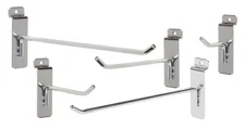 SSWBasics Slatwall Hook Bundle - 25 chrome hooks (2",4",6",8",10")
