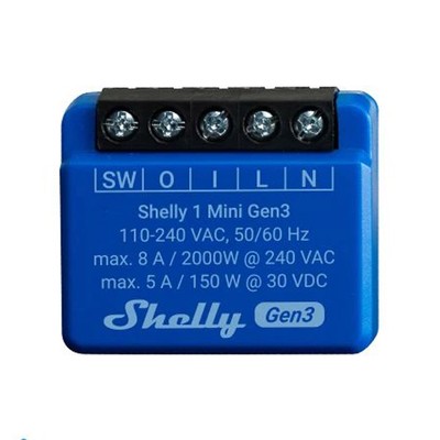Shelly Plus 1 Mini Gen. 3 8A 1 Kanal WLAN BT SHELLY_PLUS_1_MINI_G3