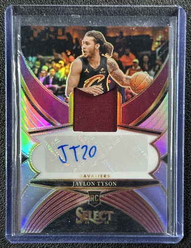 JAYLON TYSON 2024-25 PANINI SELECT #RJA-TYS PRIZM ROOKIE JERSEY AUTO RC 180/199