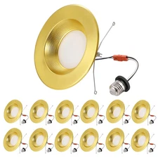 5/6 Inch LED Can Lights - Retrofit Recessed Lighting, 5CCT Selectable Dimmabl...