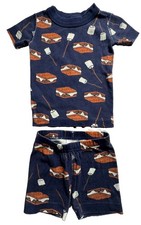 Hanna Andersson Pajama Set 2T 85cm S  mores Camping Organic Cotton PJs