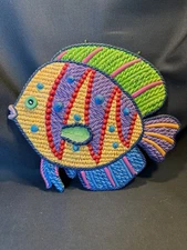 Colorful Decorative Resin Fish Wall Art 8 in.