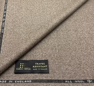 Hellbrauner Wollstoff Twist Weave Flanell Anzug Thobe Stoff 3,50m x 1,50m