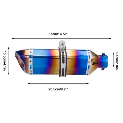 Full Exhaust System For GY6 125cc 150cc Scooters & Mopeds - Stainless Steel, Slip-On