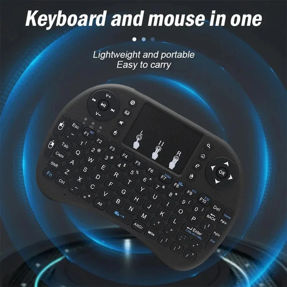 Mini Portable Wireless Keyboard Touchpad For Android Smart TV Box PC Laptop - Image 2 of 4
