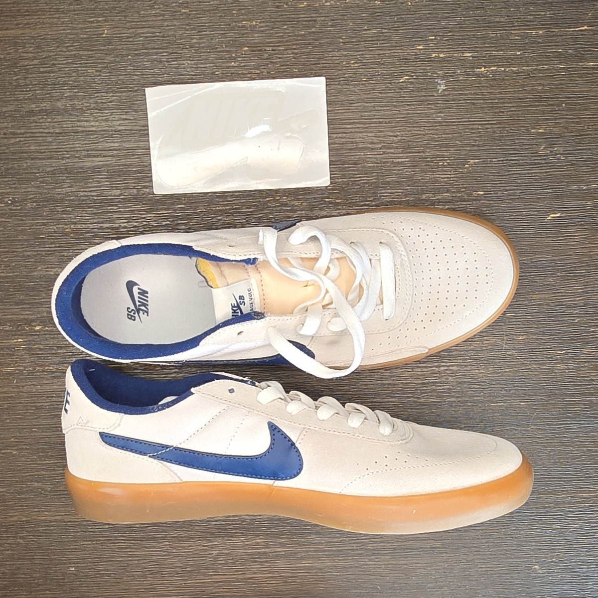 Nike SB Men's White Blue Gum Sole Skateboarding Shoes US 9 | eBay
