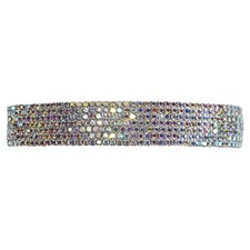 Kirks Folly Sheer Bliss 9 Row Large Barrette -sterling silvertone / crystal ab