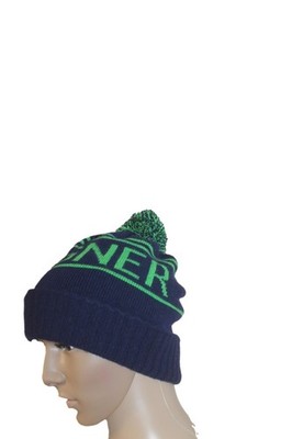 Bogner Men's NOAM Beanie Knit Hat Blue Green Size L NWT
