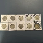 Lot of 10 40% Silver Clad Kennedy Half Dollars - Mixed Dates