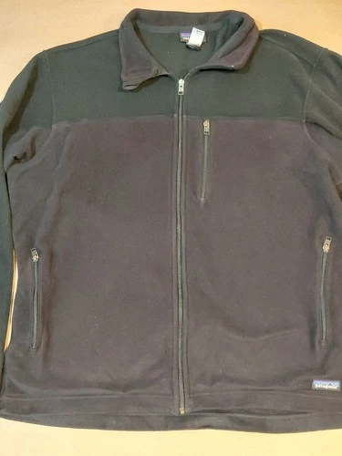 Patagonia Simple Synchilla Double Fleece Full Zip Jacket Men's 2XL Black 2014 video thumbnail