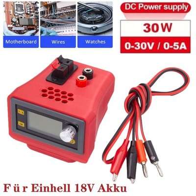 Tragbares DC-Netzteil mit einstellbarer Spannung für Einhell 18V X-change Akkus