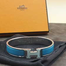 Hermès Bracciale Bracelet Clic H Laque Smalto Argento Palladio Prezzo consigliato 480€
