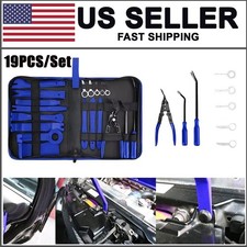 19pcs Trim Removal Tool Set Hand Tools Pry Bar Panel Door Interior Clip Kits Car