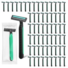Fafortune Disposable Twin Blade Razors in Bulk, 1 Count Pack of 30 , green