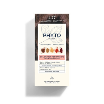 PHYTO Haare Color Kit 4.77 Castano Brown Intensive Colarazione Natürliche Haare