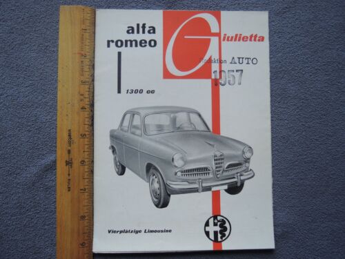 FOLLETO DE VENTA ALFA ROMEO raro 1956/57 GIULIETTA 1300 BERLINA idioma alemán - Imagen 2 de 12