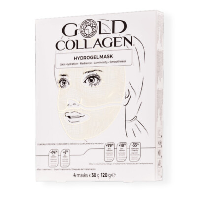 Gold Collagen Hydrogel Mask Set Instant Aufhellende Gesichtsmaske 4-teilig