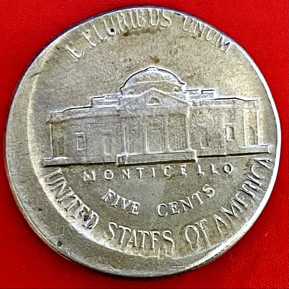1949 OFF-CENTER ERROR JEFFERSON NICKEL - Image 2 of 2