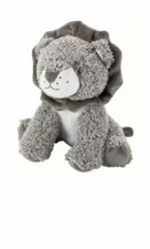 NWT Carters Grey/white Lion Plush Sitting Stuffed Baby Lovey Toy