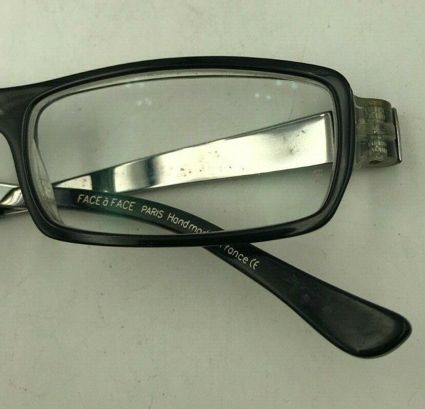Face A Face Paris Nueva 3 011 Black Silver Rectangle Sunglasses FRAMES ONLY View 5