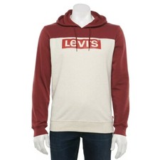 Men's Levi's 50 Fleece-Lined Pullover Hoodie in Port/Oatmeal Size M NEW W/TAGS