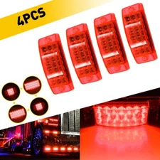6" Red/Amber 21-LED Clearance Side Marker Lights Truck Trailer Turn Signal Light