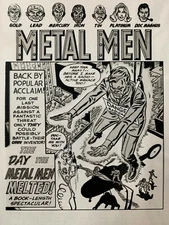Production Art SHOWCASE #40, page 1 splash, ROSS ANDRU art, 8.5x11, Metal Men