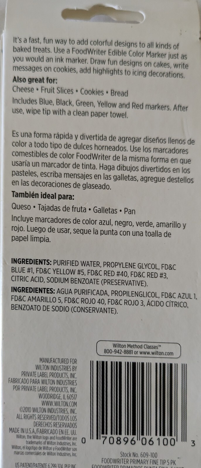 Wilton Food Writer Color Markers 