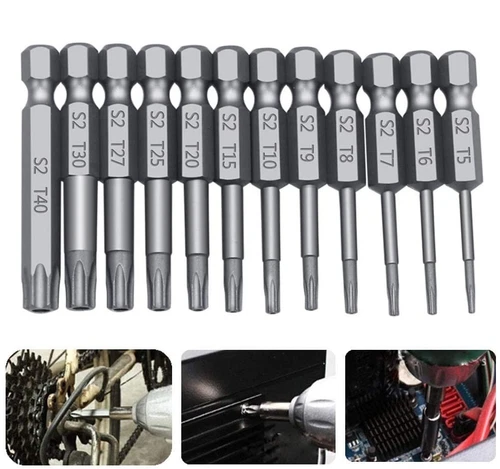 12pc Torx Bit Set Quick Change connect impact driver drill Security Tamper Proof