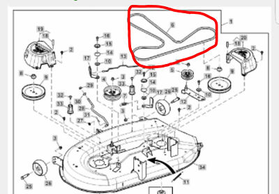 Belt Routing John Deere L110 42 Deck L110 John Deere 42in Deck