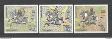 NW1468 1999 SOMALIA HORSEMEN KNIGHTS HORSES #739-741 MICHEL 14 EURO MNH