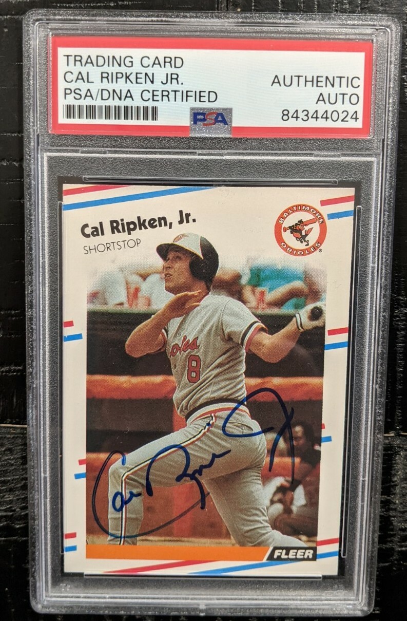 1988 Fleer Cal Ripken Jr. Signed Autographed Card PSA/DNA Certified #570 Orioles