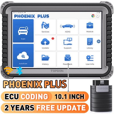 TOPDON Phoenix Plus Intelligent Diagnostic Scan Tool E.CU Online Coding