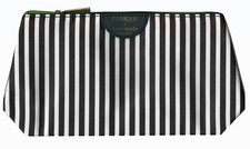 Clinique x Kate Spade Black White Stripe  Green Dots Makeup Bag