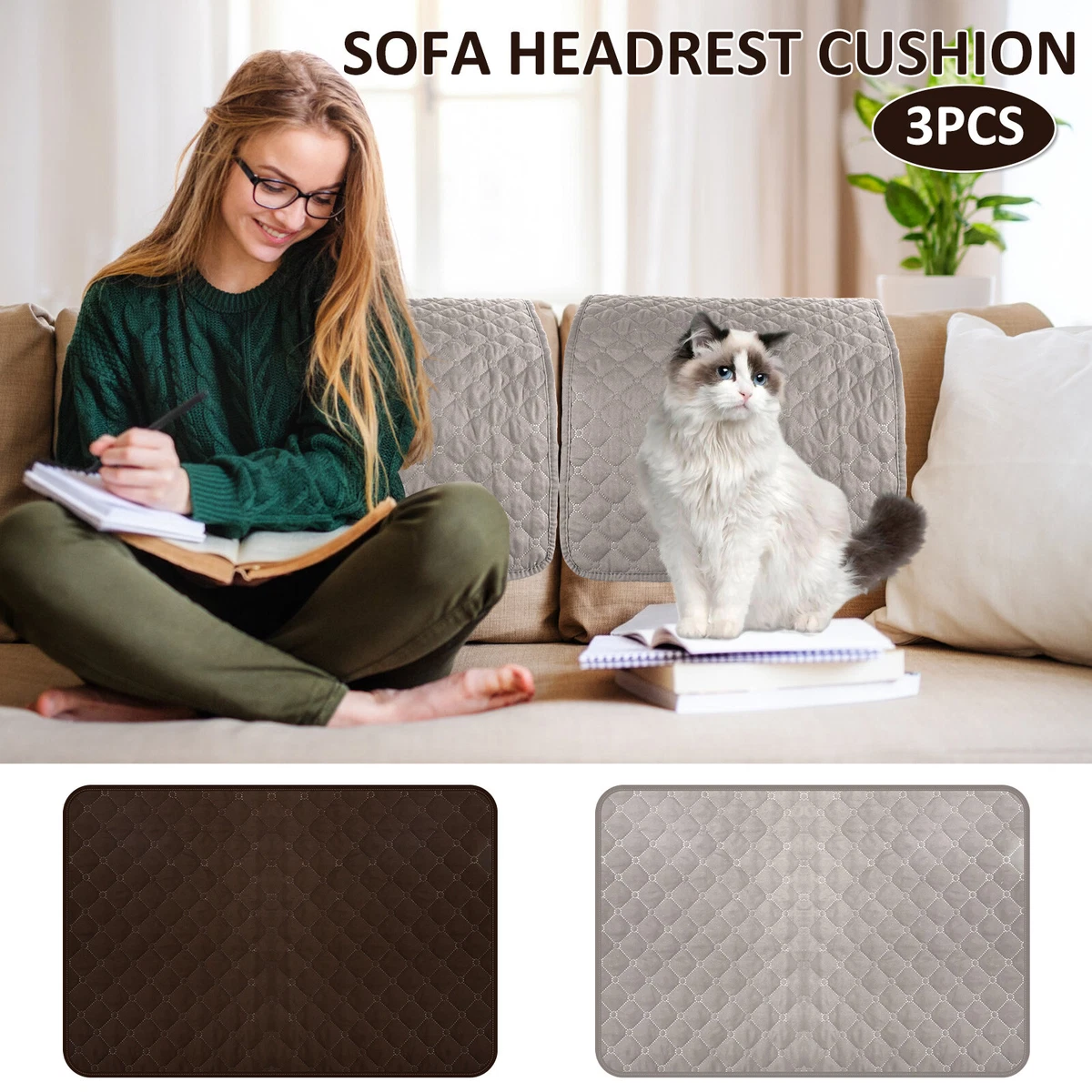 Sofa cheap headrest covers