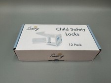 Suniry Child Safety Locks, Drawer Latches, 12-Pack, New Open Box.