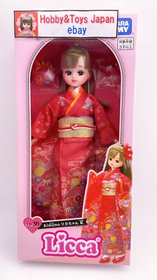 Licca Chan Red Kimono Doll LD-30 Takara Tomy Fashion Doll Kurenai