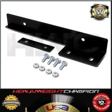 Universal Black Front Bumper License Plate Mount Bracket Relocator Racing Kit