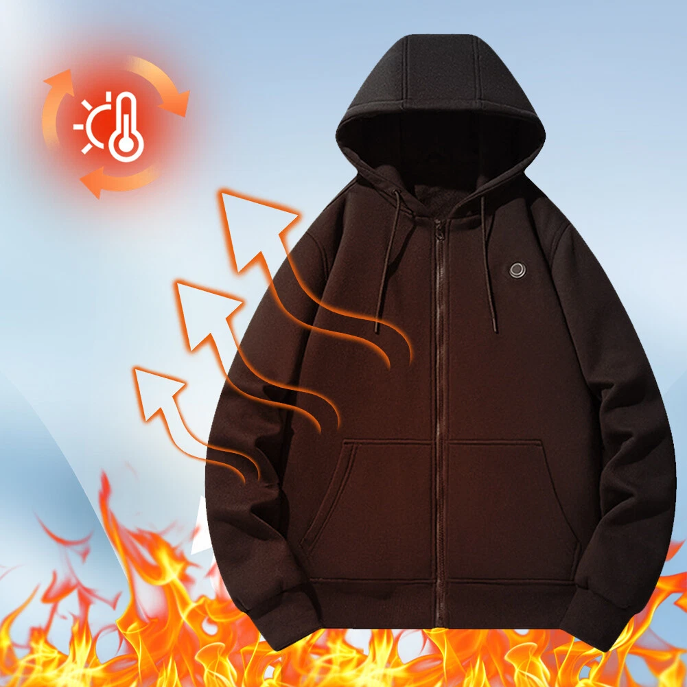 VETEMENTS Felpa con cappuccio invernale riscaldante casual manica lunga streetwear inverno caldo abbigliamento riscaldato