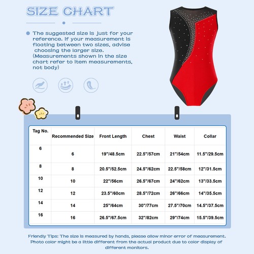 Mädchen Turnbody Ärmellos Glitzer Turnanzug Gymnastik Tanz Trikot Gymnastikanzug - Picture 12 of 54