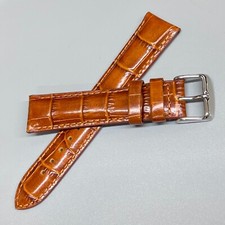 HADLEY ROMA MS898 20MM GENUINE LEATHER GOLDEN TAN WATCH BAND -WATER RESISTANT