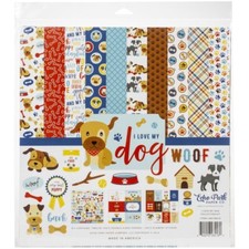 12" x 12" scrapbooking paperpad Echo Park I Love My Dog 12 sheets