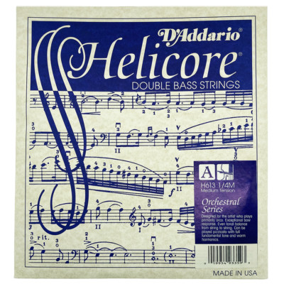 D'Addario H613 1/4M Helicore Orchestral Series Double Bass A String 1/4 Scale