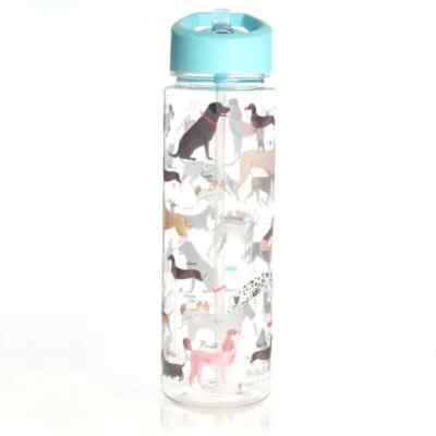 Hund Design Wasser Trink Reise Flasche Strohhalm Debonair Hunde Geschenk von den Hunden